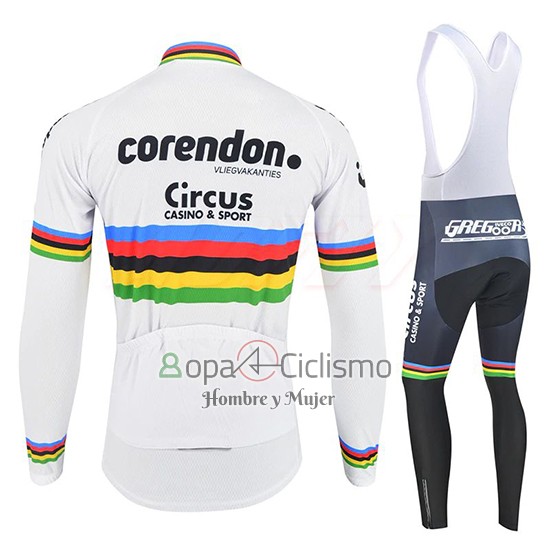 Uci Mondo Campione Corendon Circusropa Ciclismo Culotte Largo 2019 Hombre Mangas Largas 